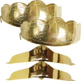 Boot Tips Western Filigree Metal Toe Caps - Brass O/S Tips For Cowboy