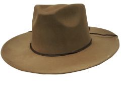 Modestone Men's Espagnol Wool Felt Thin Brim Chinstring Cowboy Hat