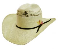 Modestone 6X Feather Bangora Straw Cowboy Hat & Off-White