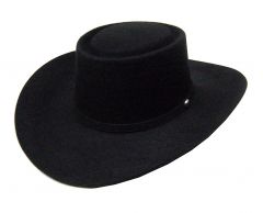 Modestone Men's Gambler Wool Felt stud Hatband Thin Brim Cowboy Hat