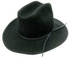 Modestone Genuine Felt Short Brim Cowboy Hat L Black