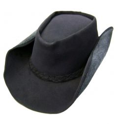 Modestone Genuine Leather Cowboy Hat M Blue