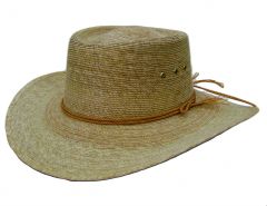 Modestone Palm Leaf Bangora Cowboy Hat Beige