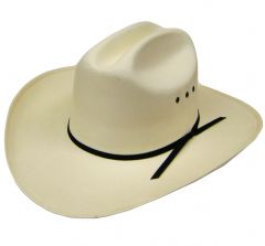 Modestone Straw Bangora Cowboy Hat White