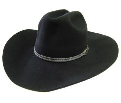 Modestone Men's Cattleman Renengade Concho Bullhead Hatband Cowboy Hat 55 Black