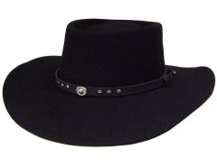 Modestone Gambler Wool Felt & Concho Hatband Cowboy Hat 54 ''For Small Heads''