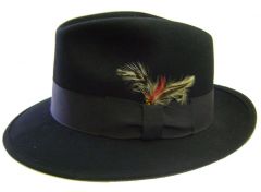 Modestone Men's Fedora Henschel Feather Fabric Hatband Cowboy Hat L