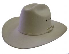 Modestone Men's Cattleman Wool Felt 3 Pcs Belt Buckle Hatband Cowboy Hat 59 Beige