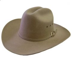 Modestone Men's Cattleman Wool Felt 3 Pcs Belt Buckle Hatband Cowboy Hat 61 Brown
