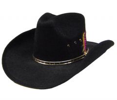 Modestone Fedora Faux Felt feather Hatband Cowboy Hat M ''Sizes For Small Heads''