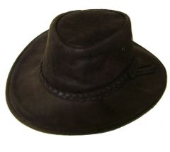Modestone Men's Faux Suede Cowboy Hat 58 Brown