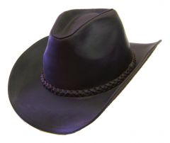 Modestone Men's Braided Hatband Leather Cowboy Hat 61 Brown
