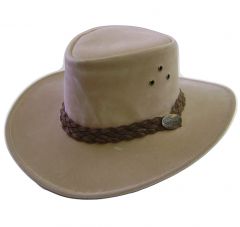 Modestone Men's Jacaru Polysuede Soak In Water Keep Cool Cowboy Hat S Beige