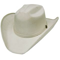 Modestone Men's "Felt Feel" Wide Brim Cowboy Hat Modestone M Light Gray