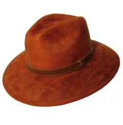 Modestone Unisex ''Felt Feel'' Fedora Cowboy Hat Red