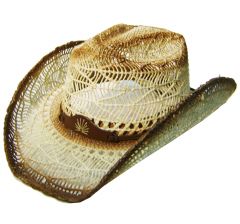 Modestone Unisex Straw Unisex Cowboy Hat O/S Beige