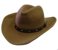 Modestone Men's Wool Felt Concho Hatband Cowboy Hat