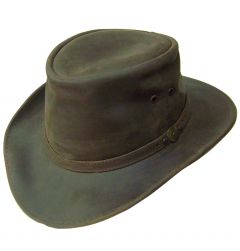 Modestone Unisex Leather Cowboy Hat Brown ''Sizes For Small Heads''