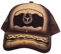 Modestone Western Snapback Ball Cap Metal Bull Longhorn Horseshoe Embroidered