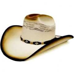 Modestone Men's Straw Cowboy Hat White