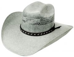 Modestone Traditional Bangora Rodeo Straw Cowboy Hat Grey