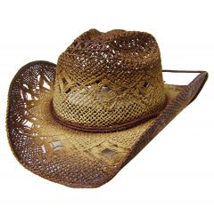 Modestone Unisex Straw Cowboy Hat Beige