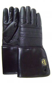 Modestone Bristol Snowmobile Gloves Gauntlet Genuine Cowhide Black