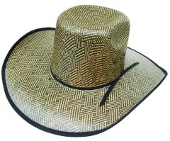 Modestone Traditional Bangora Rodeo Straw Cowboy Hat Green