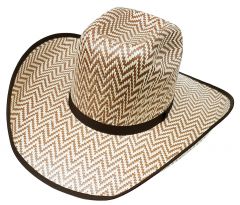 Modestone Traditional Bangora Rodeo Straw Cowboy Hat Beige