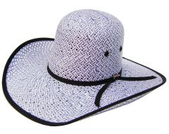 Modestone Traditional Bangora Rodeo Straw Cowboy Hat Blue