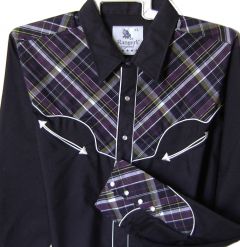 Modestone Men's Long Sleeved Shirt Checked Material XL Black