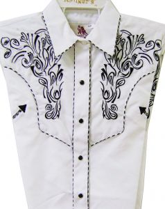 Modestone Women`s Embroidered Long Sleeved Shirt Filigree White