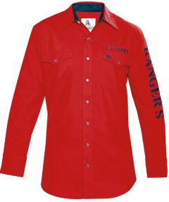 Modestone Men's Embroidered Ranger's Fitted Western Shirt Red