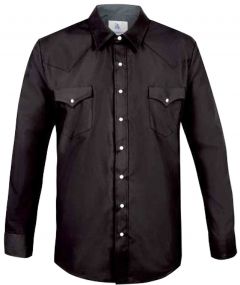 Modestone Men's Fitted Western Shirt Black