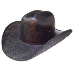 Modestone Straw Cowboy Hat Black