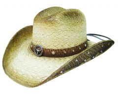 Modestone Straw Cowboy Hat Beige