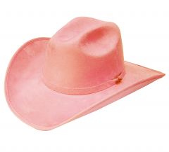 Modestone ''Felt Feel'' Wide Brim Cowboy Hat Pink