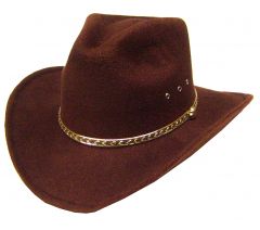 Modestone Men's Akubra Faux Felt Cowboy Hat Brown