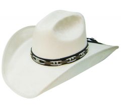 Modestone ''Felt Feel'' Cowboy Hat White