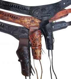 Modestone 12 Pcs Top Selling Combo Pack Leather Holster Gun Belt Rigs