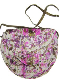 Modestone Marriott Women's Glitter Hand Painted Canvas Bag 10 3/4" x 9" x 2" Purple