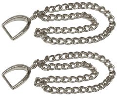 Modestone Women Fashion 2 X Metal Boot Anklet Chain Bracelet Stirrup Adjustable