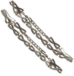 Modestone Women Fashion 2 X Metal Boot Anklet Chain Bracelet Figure 8 Adjustable