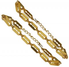 Modestone Women Fashion 2 X Metal Boot Anklet Chain Bracelet Razor Adjustable