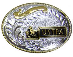 Modestone Men's USTPA Cowboy Penning Cow Filigree Western Belt Buckle O/S Silver
