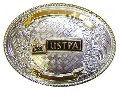 Modestone Men's Belt Buckle USTPA Cowboy Penning Cow Filigree O/S Silver