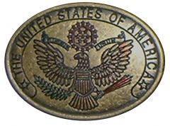 Modestone Men's USA Belt Buckle O/S Silver