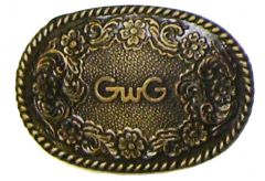 Modestone Men's GWG Western Style Belt Buckle O/S Silver