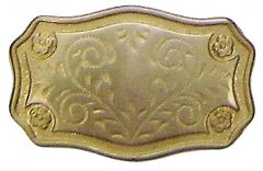 Modestone Men's Golden Western Style Belt Buckle O/S Silver
