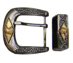 Modestone Men's 2-Piece Eagle Head Belt Buckle Set O/S Silver